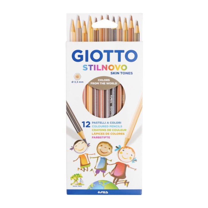

Pastel Giotto Stilnovo Skin Tones Cardboard 12 Colors