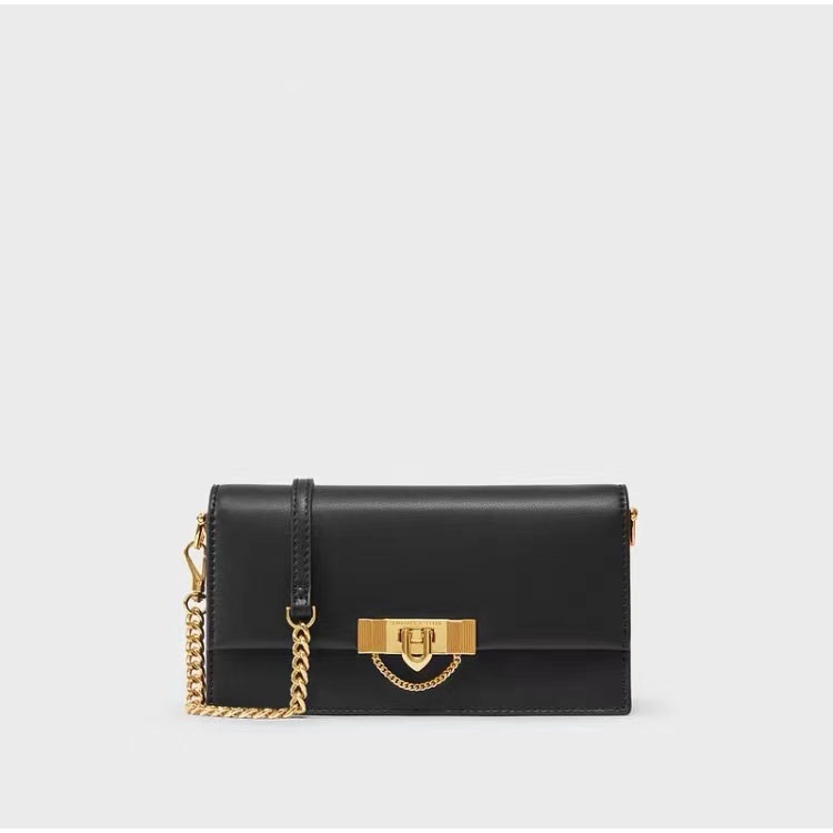 CKBAGS - TAS | DOMPET WANITA TALULAH METALIC PUSH LOCK CHAIN MINI SLING BAG IMPORT PREMIUM CH4RL3S&amp;K3ITHH-3999