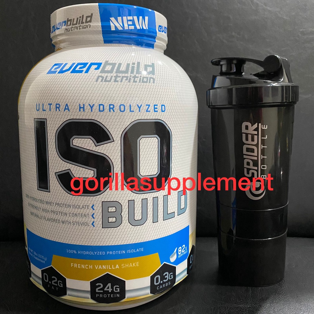 EVERBUILD Nutrion Iso Build 5Lbs Whey Protein isolate HYDROLYZED Iso build