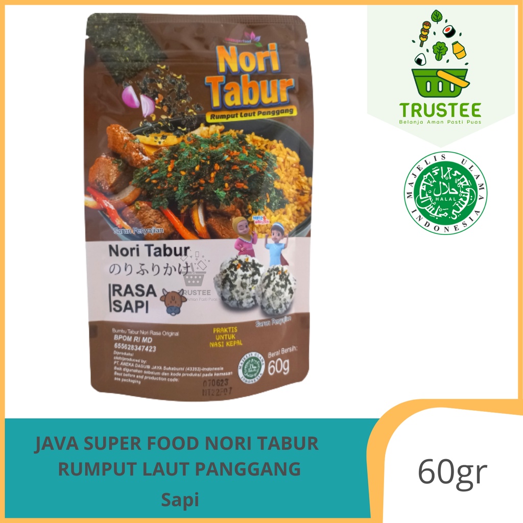 Java Super Food Nori Tabur Rumput Laut Panggang 60gr HALAL