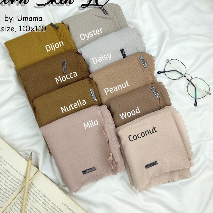 GW.18Oc22ˣ ‣ Kerudung Segiempat Cornskin Laser Cut By Umama Scarf
