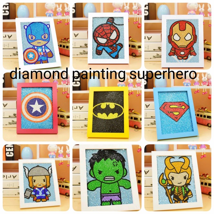 Manik-Manik Diy Diamond Painting Kids Tempel Manik Motorik Anak Spiderman
