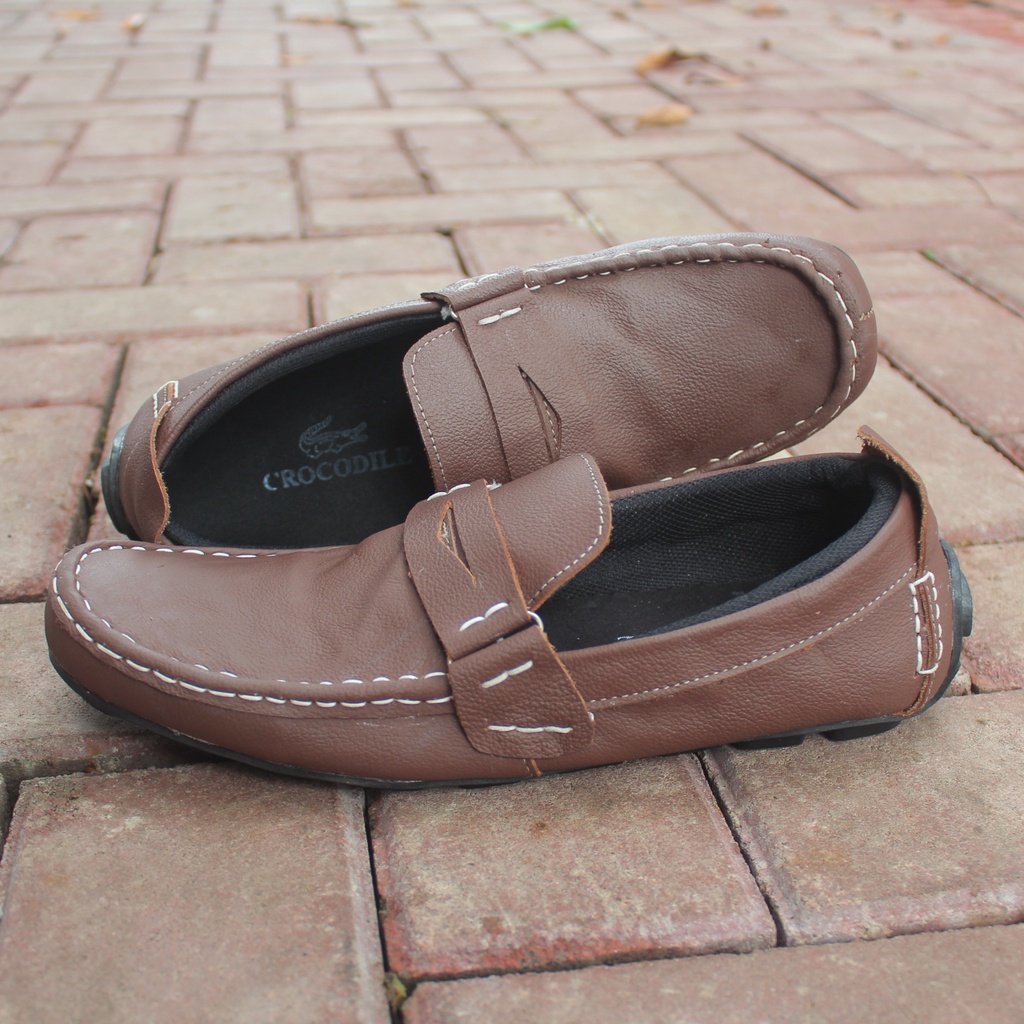 Sepatu Kasual Pria Kulit Casual Kantor Slip on Pantofel  Cibaduyut Bandung Terbaru COD Import Formal
