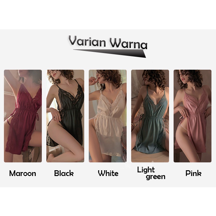 Longnight Sexy Dress Lingerie Baju Gaun Tidur Sexy Wanita Dewasa Nightdress