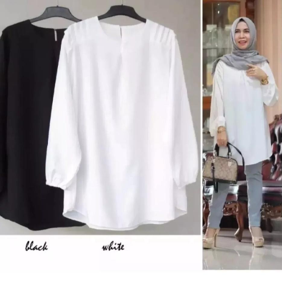 Terlaris ATASAN SALMA BLOUSE / JUMBO XXXL LD 130 CM / BAJU WANITA JUMBO / REMPEL BAHU / XXXL / BAJU 