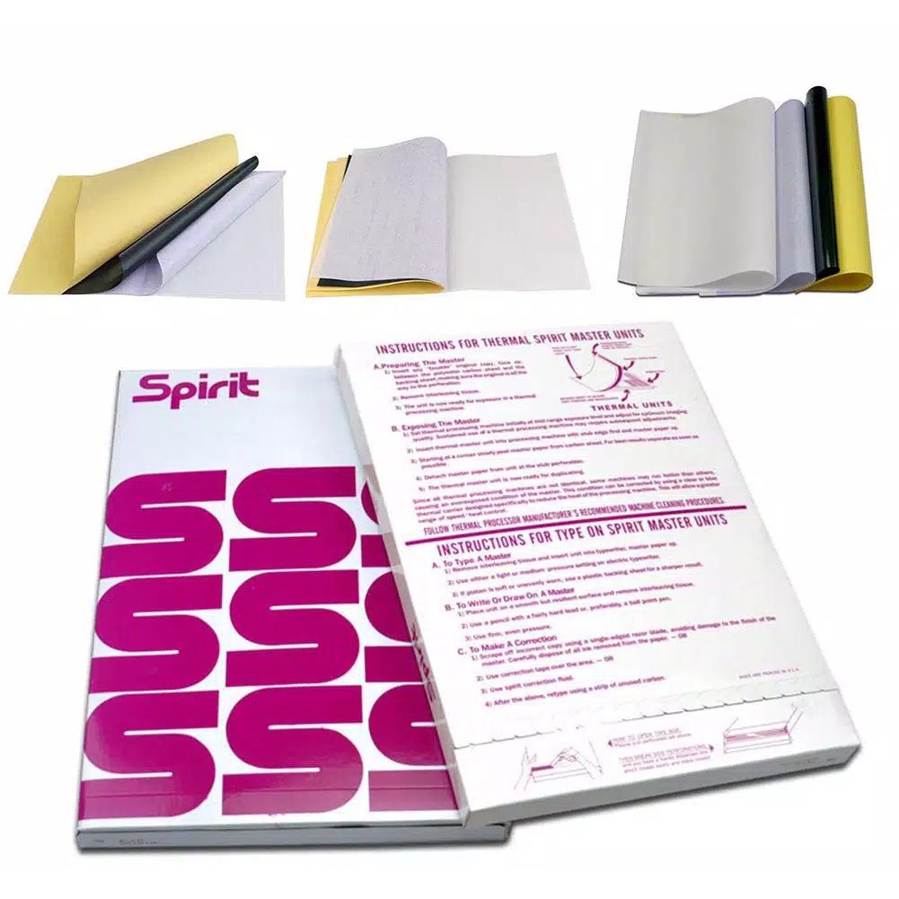 

1pc Tattoo Transfer Copier Paper Spirit Stencil Carbon Thermal Tracing Manual Kertas Karbon Jahit