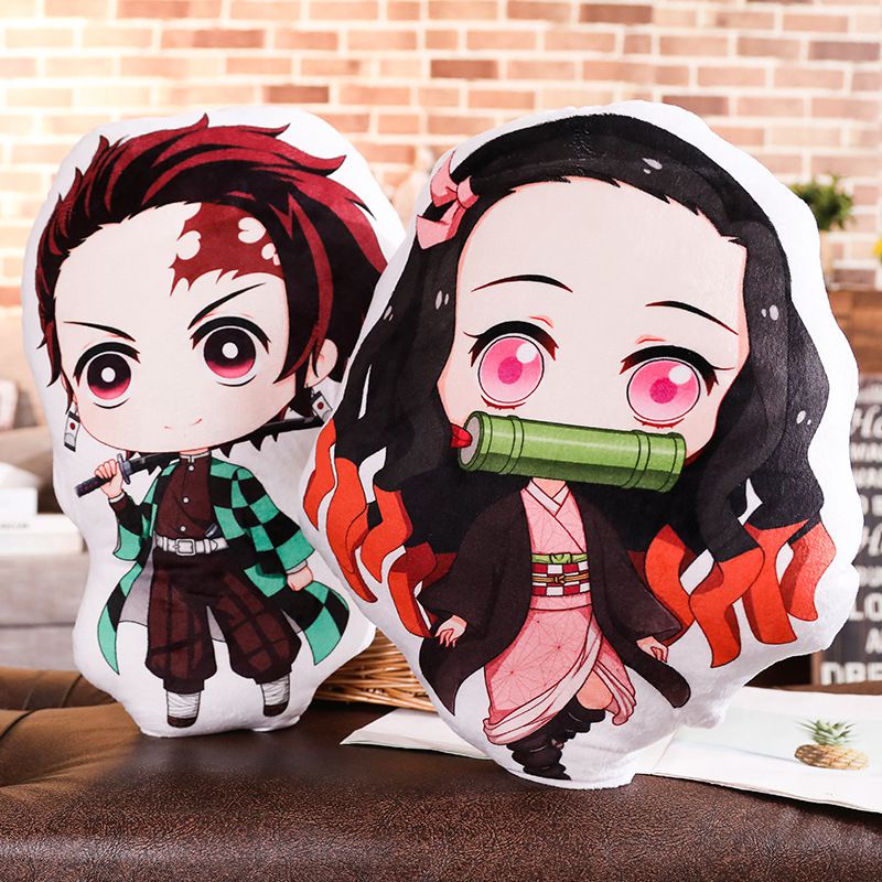 Anime Demon Slayer: Kimetsu no Yaiba Kamado Nezuko Boneka Plush Boneka Mainan Bantal