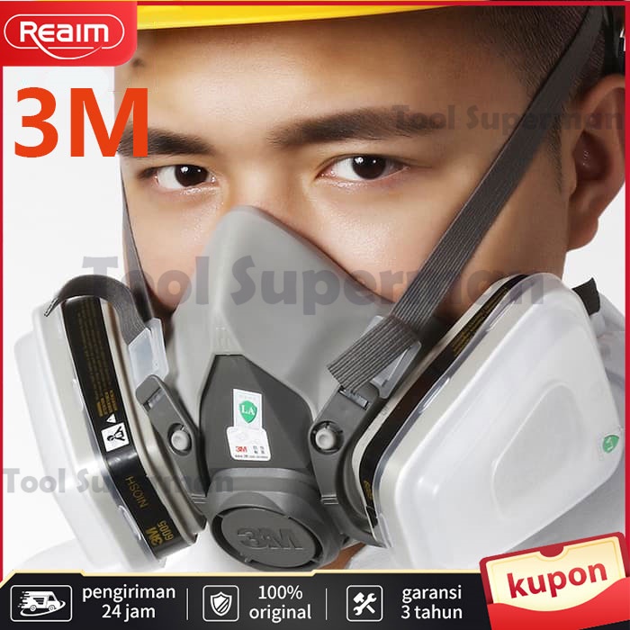 Masker debu dan gas Debu Respirator Kimia Filter Cat Masker Debu Debu Cat Keselamatan Polusi Udara Kimia Udara Amonia Laboratorium Insektisida Bekerja Virus Penutup Wajah Bahaya Non-Medis Berlaku