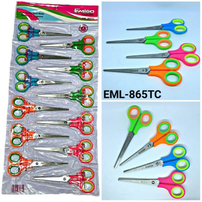 

Terbatas 12Pcs Gunting Emigo Sedang Eml-865Tc Kemasan Renceng Terlaris