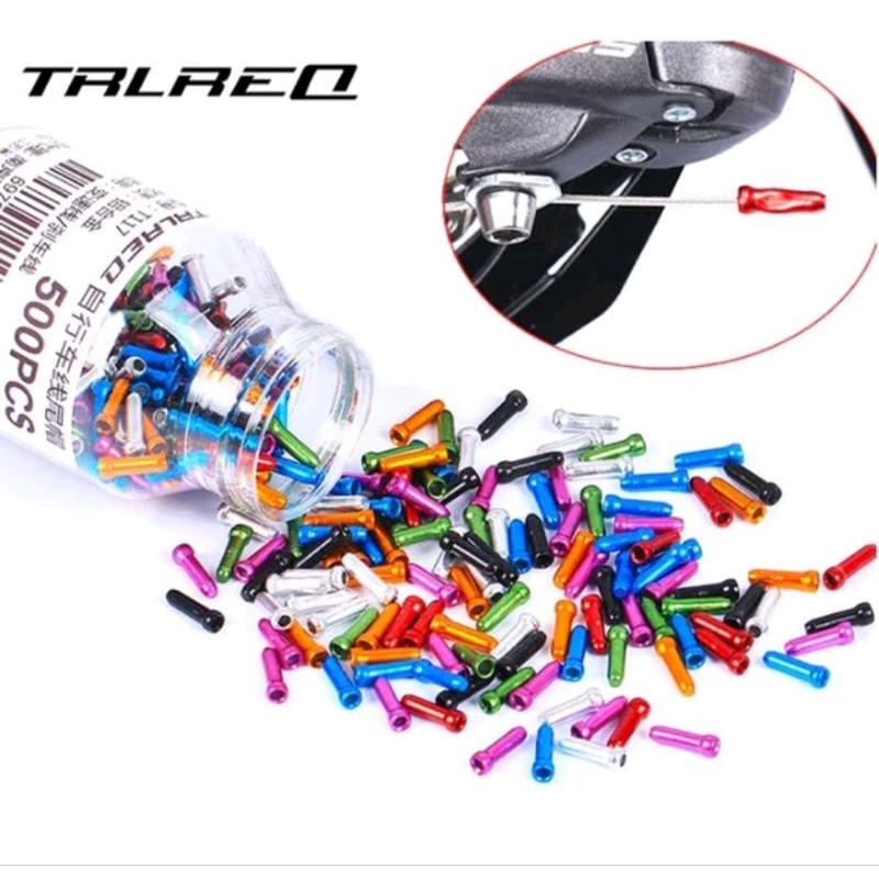 End Cap Inner Cable Shifter Endcap iner Kabel Rem Brake Sepeda Kondom Kabel  MTB Seli Lipat Roadbike FD RD Warna Silver Merah Hitam Gold Kuning Biru
