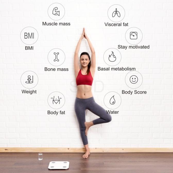 XIAOMI Mi Smart Body Fat Scale 2 LED Timbangan Badan Digital ORIGINAL