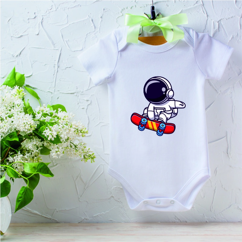 Jumper Bayi Newborn Karakter Astronot Custom Nama Anak