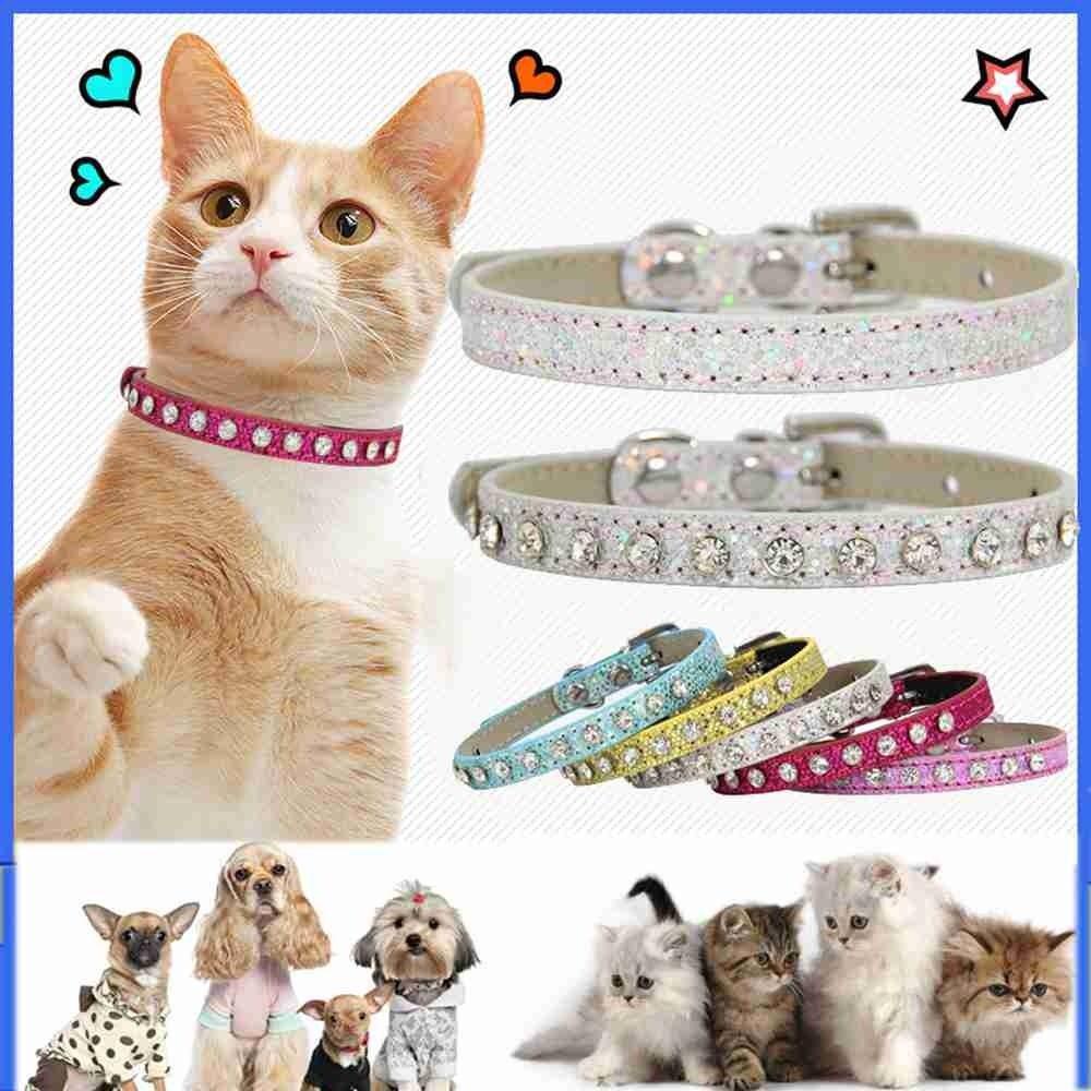 Solighter Anjing Berlian Imitasi Kerah Fashion Rhinestones Adjustable Kristal Berlian Liontin