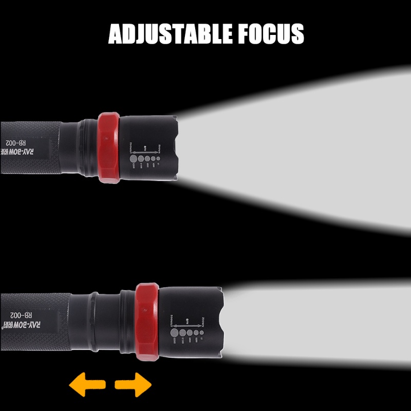 1 Pc Lampu Senter LED COB 3 Mode Adjustable Bahan Alloy Tahan Air Dengan Port Charger USB