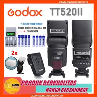 Paket 2 Speedlite Flash Godox TT520II TT520 II Universal + Trigger