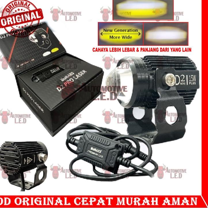 ORIGINAL LAMPU LASER LED FOGLAMP D2 LASER BULLAES PREMIUM MINI HARGA PERBIJI | LAMPU LASER D2 MINI 2