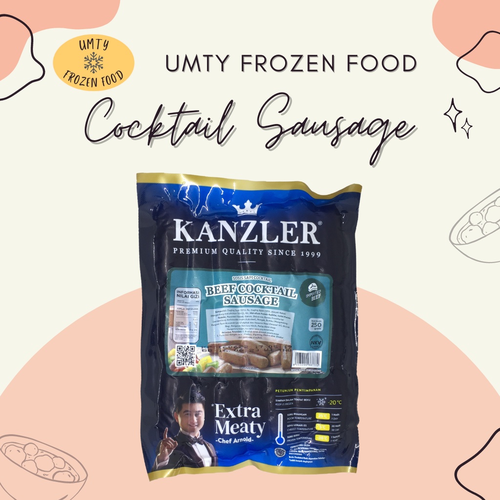 

Sosis Cocktail Kanzler Beef 250gr