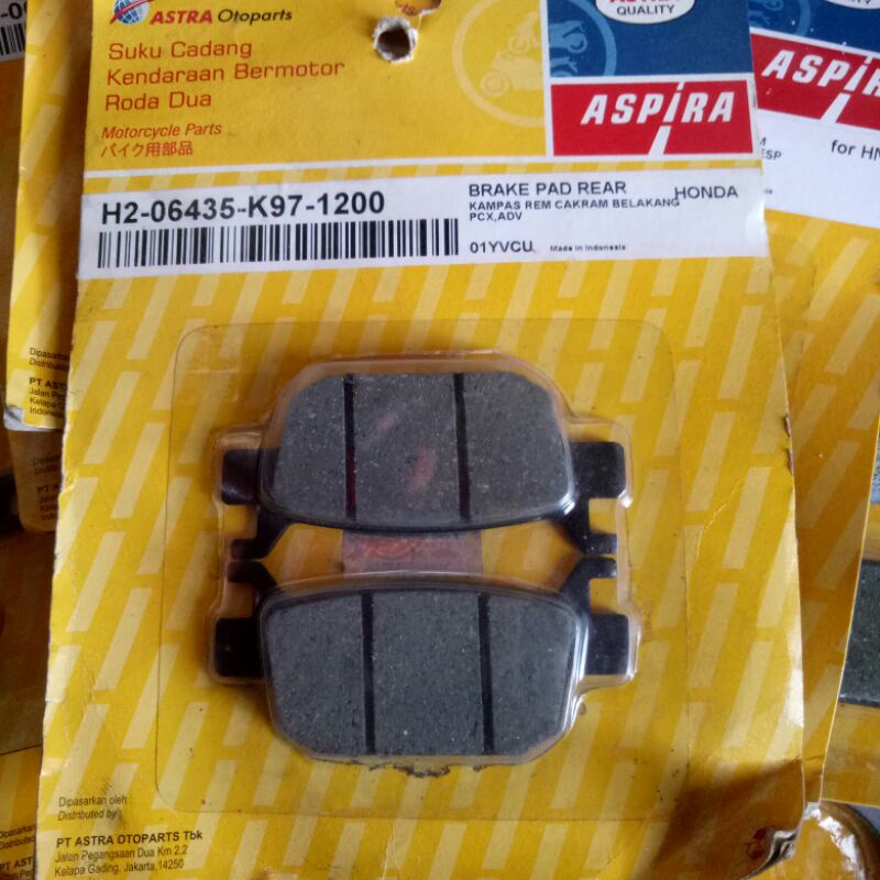 KANVAS REM BELAKANG DISCPAD HONDA PCX ADV VARIO 160ABS ORIGINAL ASPIRA