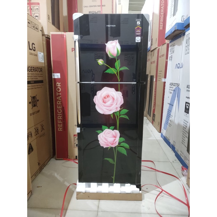 Kulkas Polytron 2 Pintu PRM 21DRX / PRM 21PRX Kulkas Tanpa Bunga Es Bergaransi Resmi