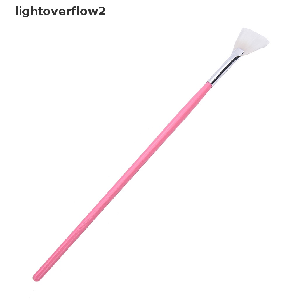 (lightoverflow2) 1pc Brush Nail Art Bentuk Kipas Warna Gradasi