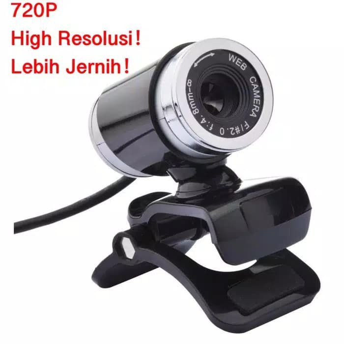 Kusus Hari Ini Webcam Hd 720P Pc Camera Zoom Meeting Video Call Skype Led Light Cam Terlaris