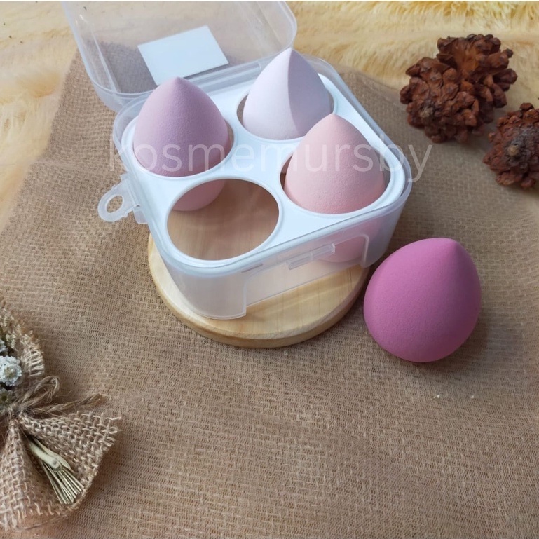 Make Up Spons Beauty Blender ANGOLA 1 Box Isi 4 Pcs IMPORT BEST QUALITY
