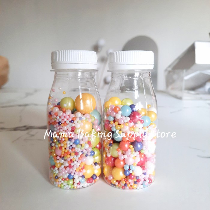 

Edible Sprinkle MIX PEARL MIX COLOR Mutiara CAMPUR Topping Decor-+100g