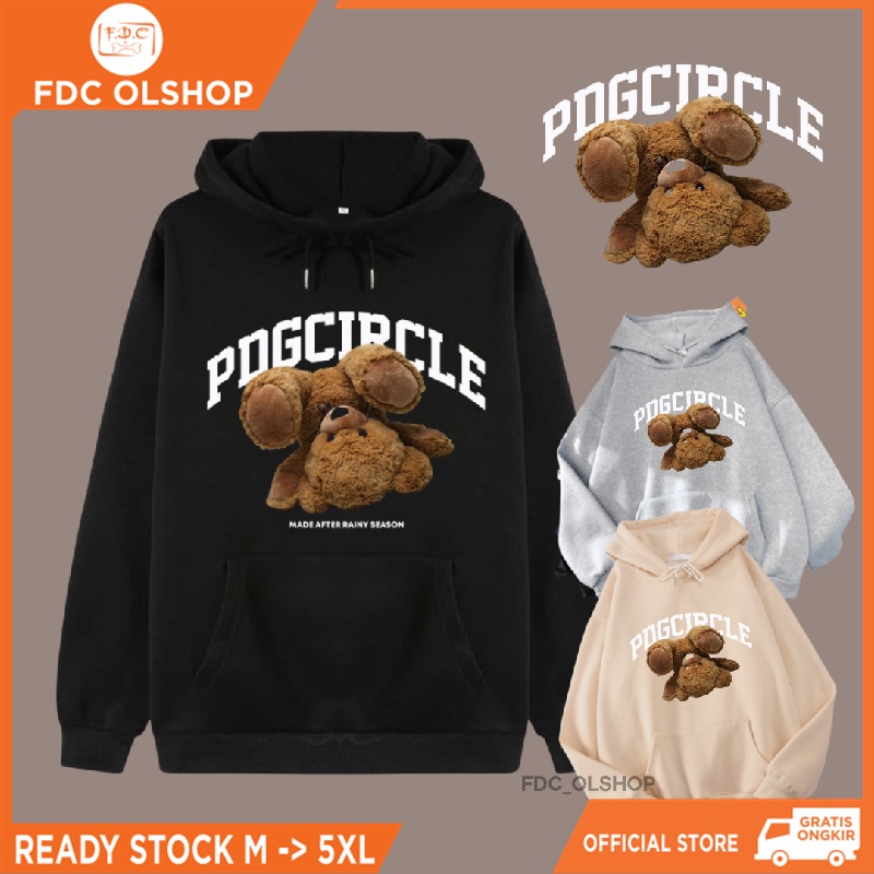 Jaket Hodie Hudi Oversize jumbo bigsize Beruang Bear pria wanita laki laki perempuan ukuran m l xl x