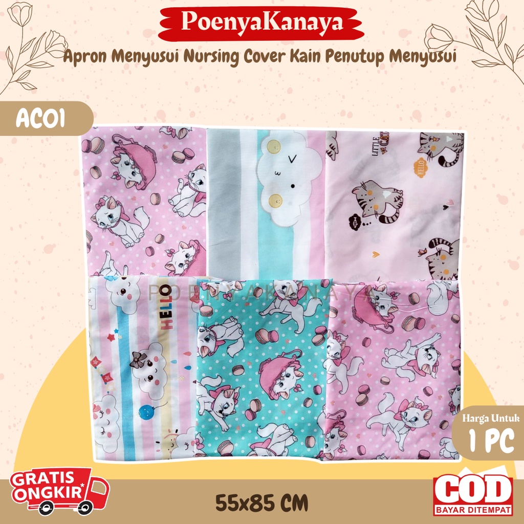 Apron Menyusui Nursing Cover Kain Penutup Menyusui AC01