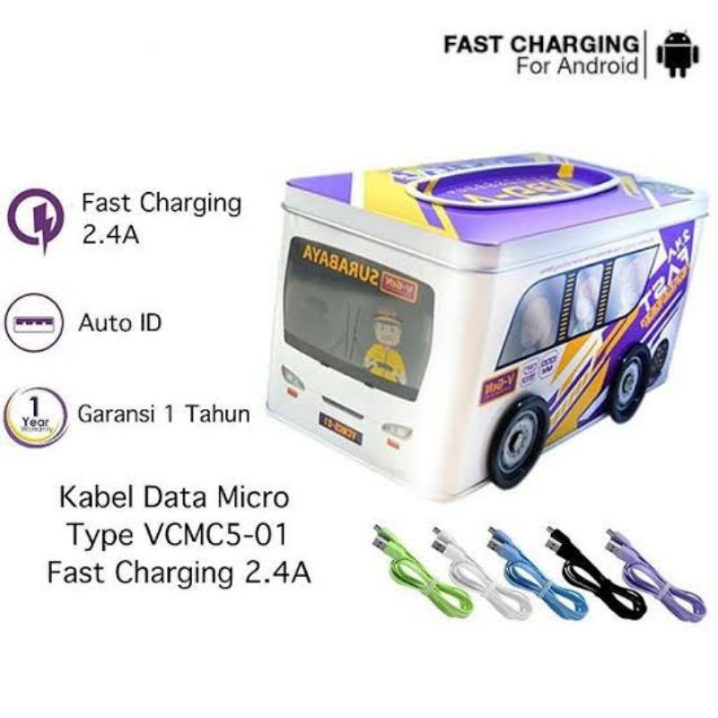 KABEL DATA V-GEN™ TAYO MICRO/ USB CABLE DATA FAST CHARGING (VCMC5-01)