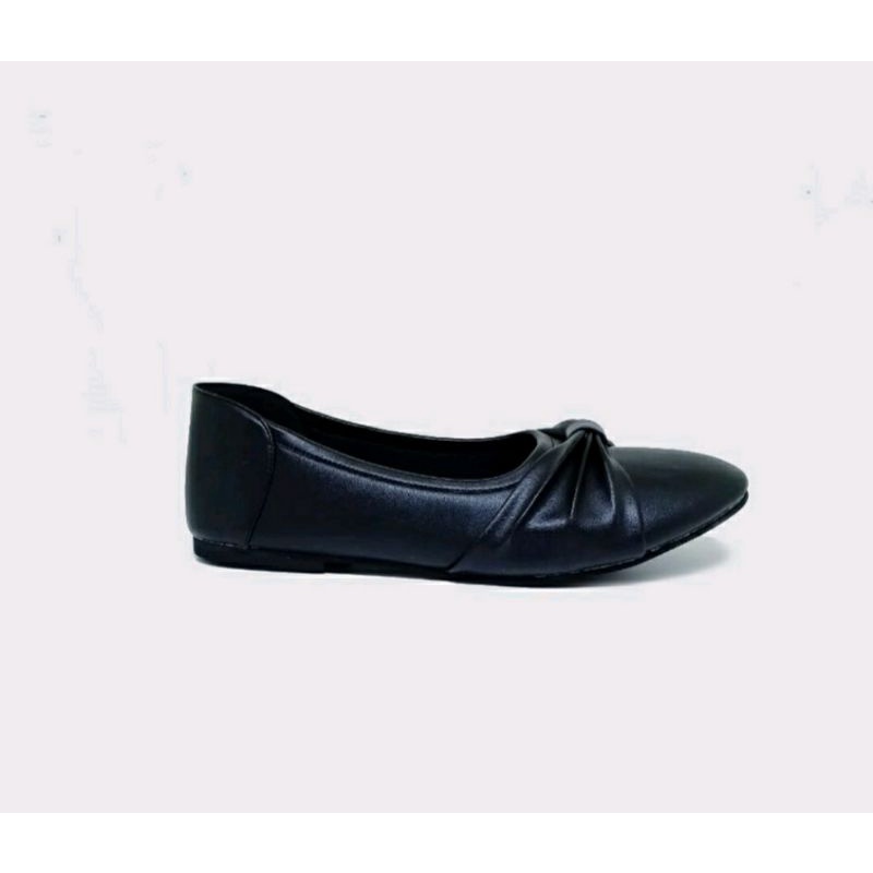 Sepatu Flatshoes Wanita 154.QA Flat Sepatu Wanita Ukuran Besar OVERSIZE 41.42.43.44.45 JUMBO Hitam Ukuran Luar Negri