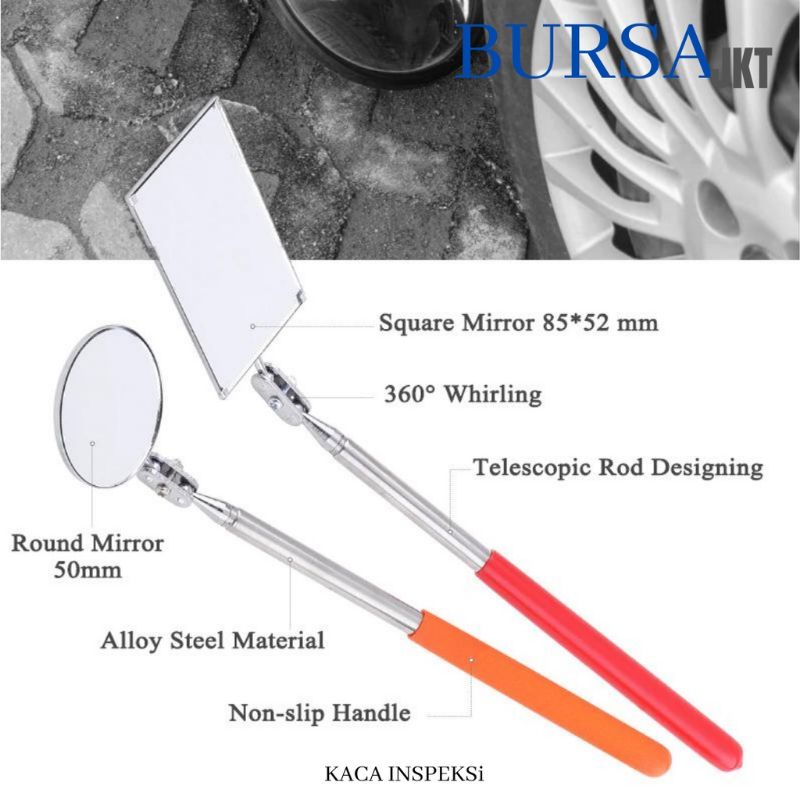 Stick Cermin Stainless Steel telescopic multi fungsi untuk ikan cupang chana mental stik