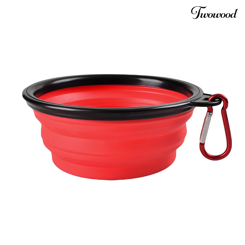 2 in 1 Mangkok Makan Dan Minum Anjing Peliharaan Portabel Model Lipat Untuk Travel