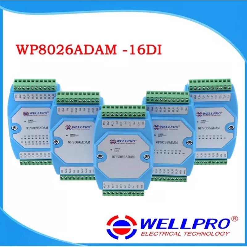 WP8026ADAM: WELLPRO RS485 MODBUS RTU 16DI