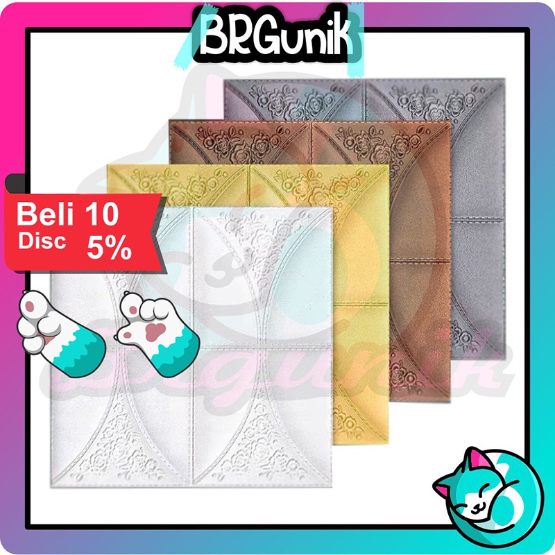 BRGUNIK Wallpaper Dinding Stiker Wallfoam 3D Sticker Dekorasi Kamar Rumah Murah [Seri L] Bunga R782