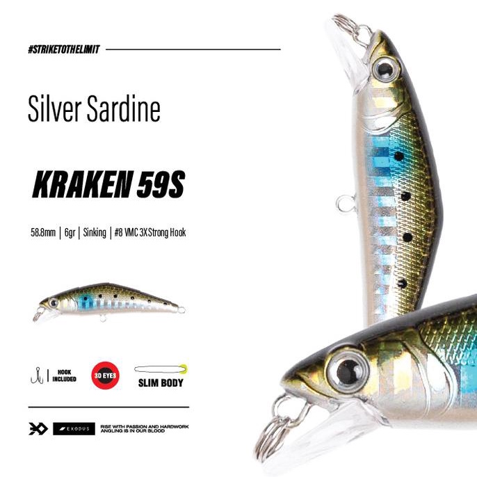 Lure Exodus Kraken Silver Sardine