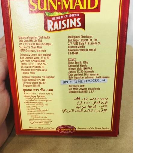 

✨TERBARU✨ kismis sun maid 250gram sun maid raisins buruan