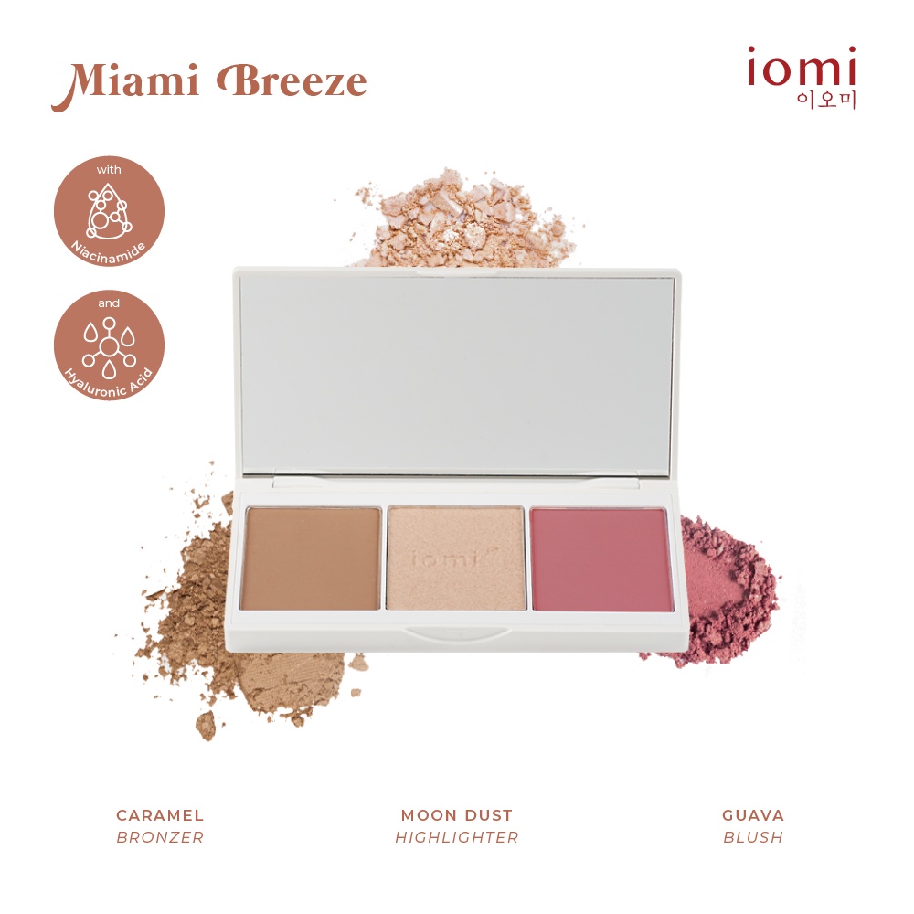 [BEST SELLING] IOMI Beauty - 3 in 1 Face Palette (Bronzer, Highlightter, &amp; Blush) | Pigmented Longlasting Face Palette