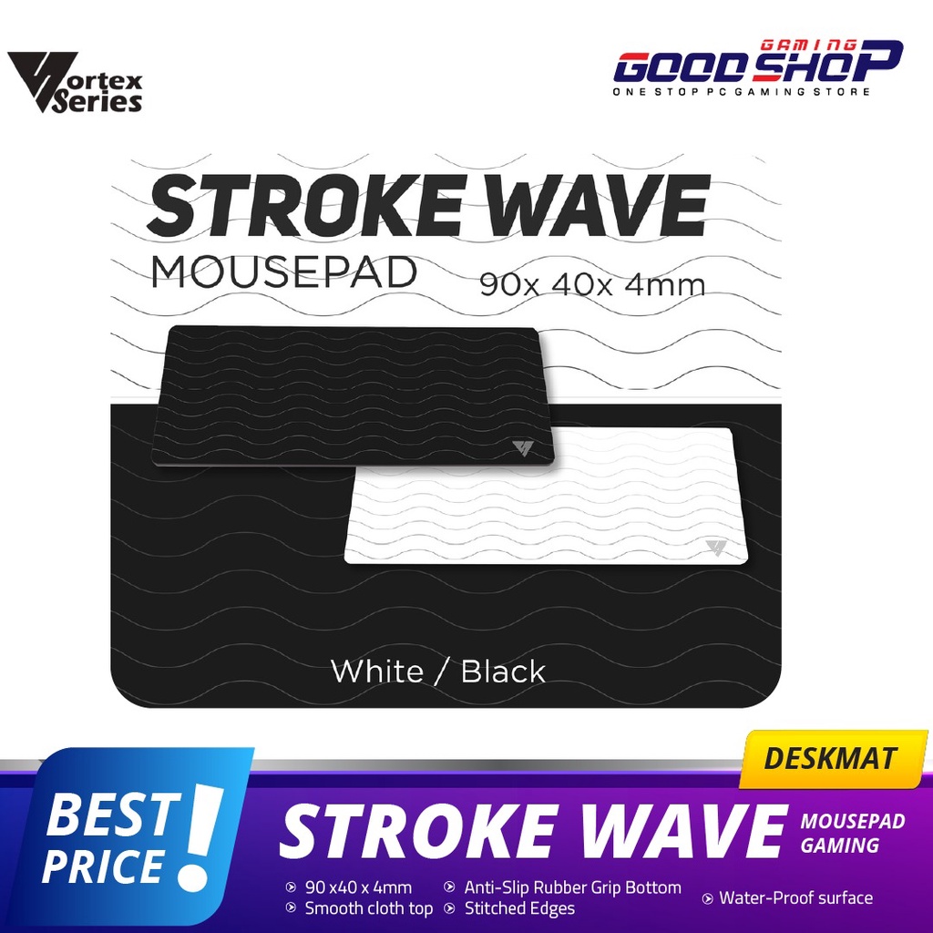 VortexSeries Stroke Wave Deskmat Mousepad