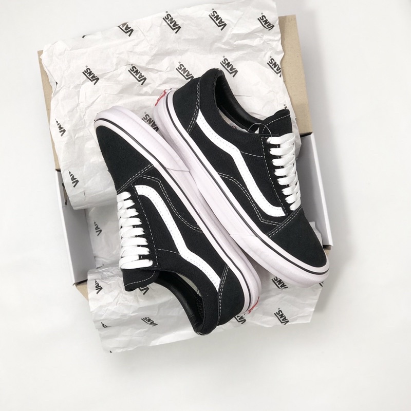 ( New Box ) Sepatu pria wanita Vans OLDSKOOL classic black white