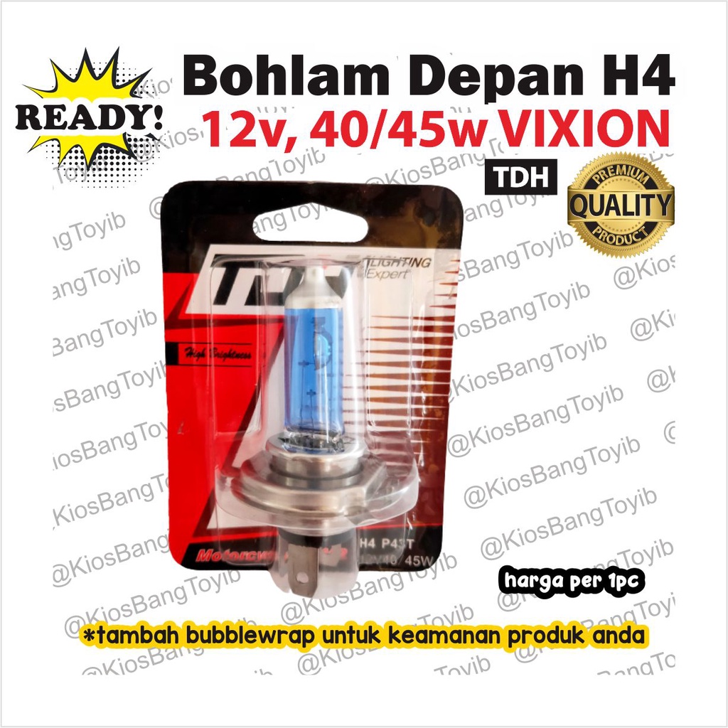 Bohlam Lampu Depan Halogen H4 Vixion Old New 12v 40/45w (TDH)