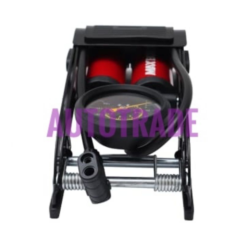 Pompa Ban Angin Kaki Injak Silinder Tabung Ganda Feet Pump Pompa Angin Kaki 2 Tabung