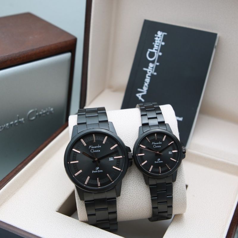JAM TANGAN COUPLE ALEXANDER CHRISTIE AC 1034 STAINLESS STEEL AC 1034 ORIGINAL