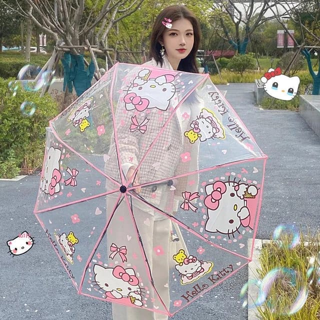 Payung Lipat Model Kartun Transparant Lucu