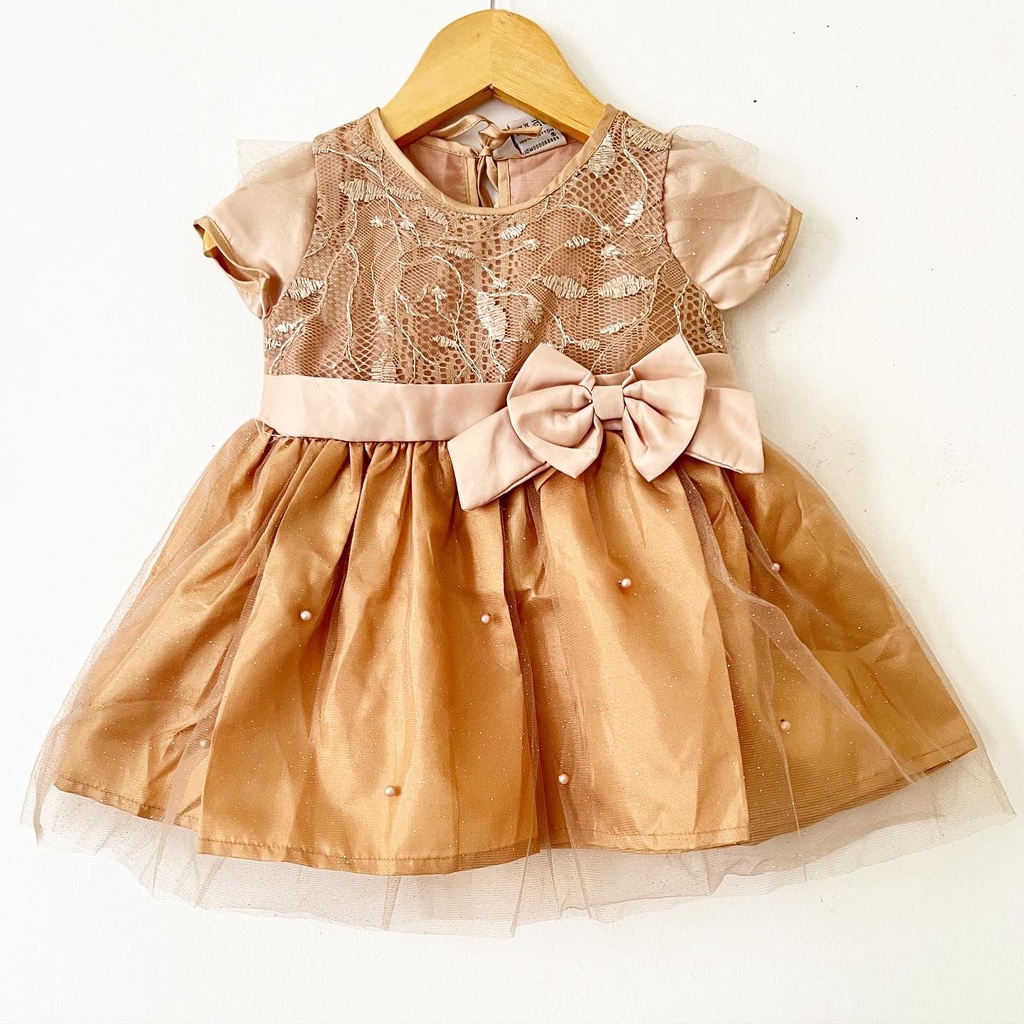 Dress Pesta Kondangan Ulang Tahun Mewah Lucu Bayi Anak Perempuan Cewek Terlaris Kode 7 Babeebabyshop