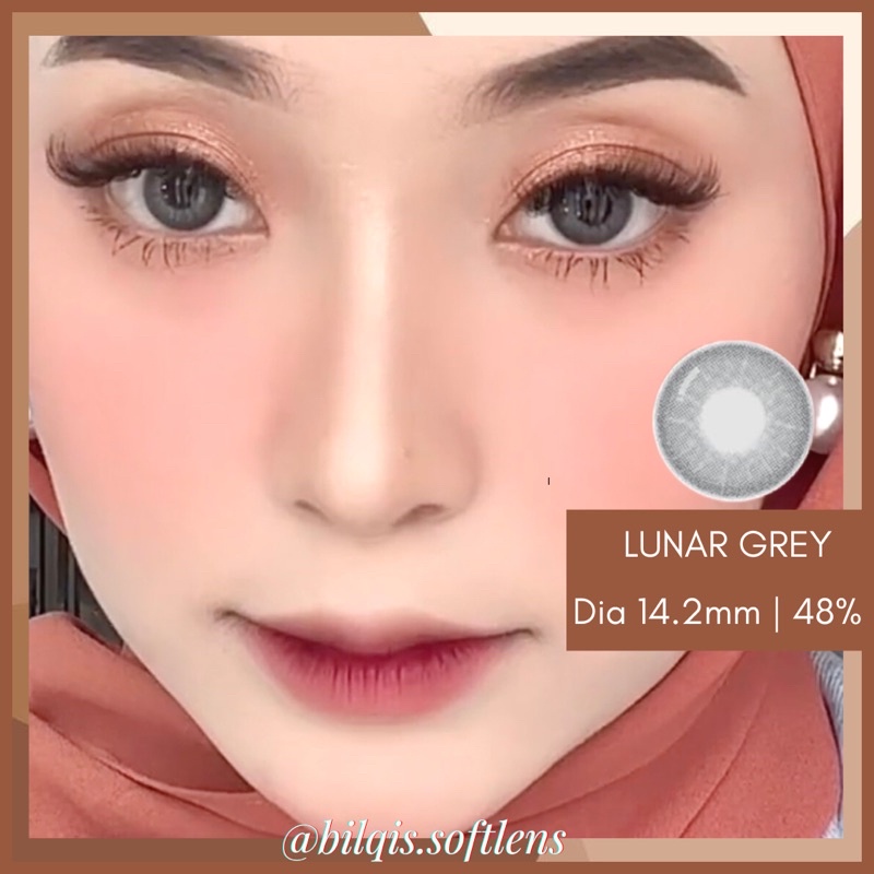 Twilight Tera Brown Lunar Grey softlens Normal Minus- Dia 14.2mm Tanpa ring