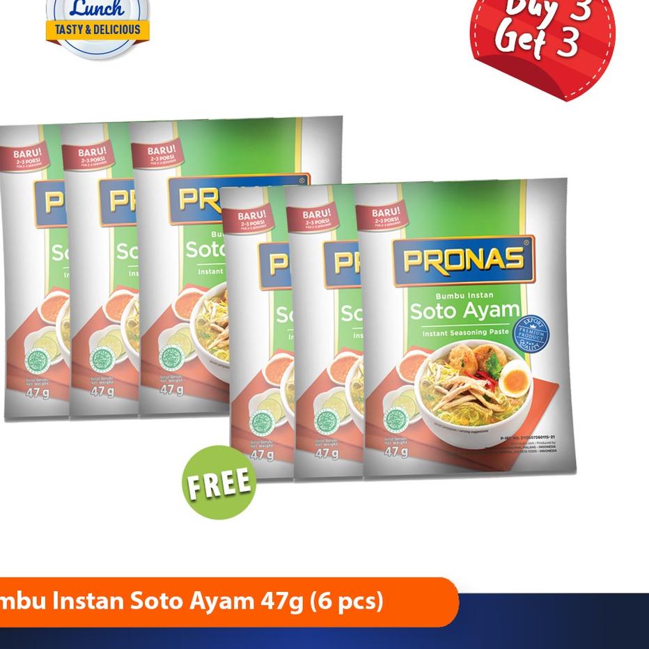 

IDCc1C6--PRONAS PROMO Bumbu Lengkap Soto Ayam 50 g Buy 3 Get 3