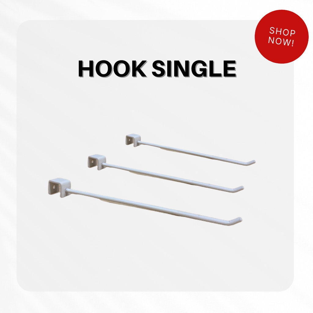 HOOK RAK BESI SINGLE/ HOOK SINGLE MURAH (10/20/30cm)