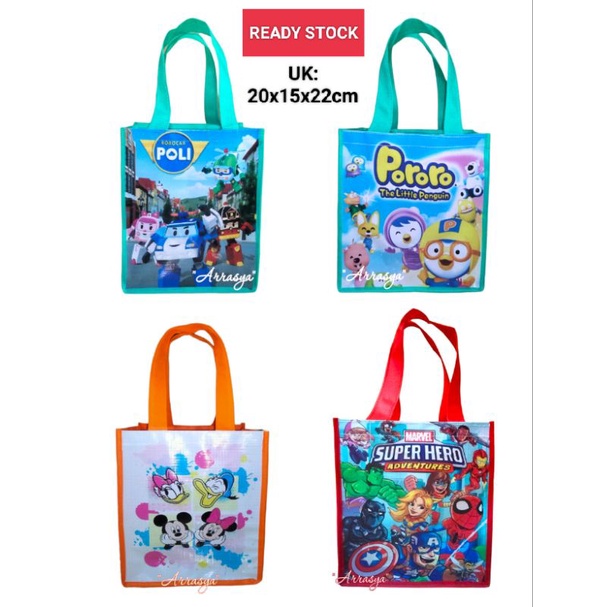 

Tas ulang tahun anak / tas spunbond tebal ready stock