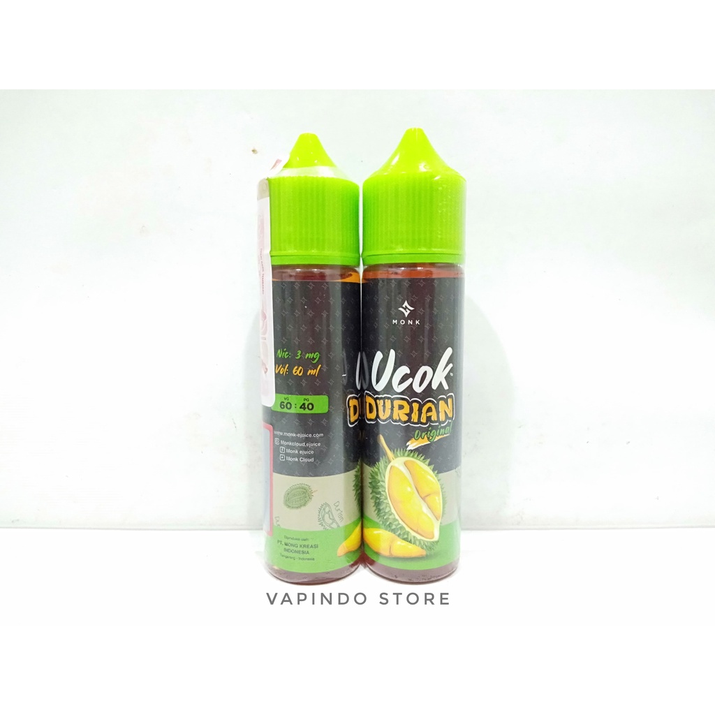 UCOK DURIAN 60ML 3MG BY MONK CLOUD X UCOK DURIAN MEDAN E LIQUID VAPE